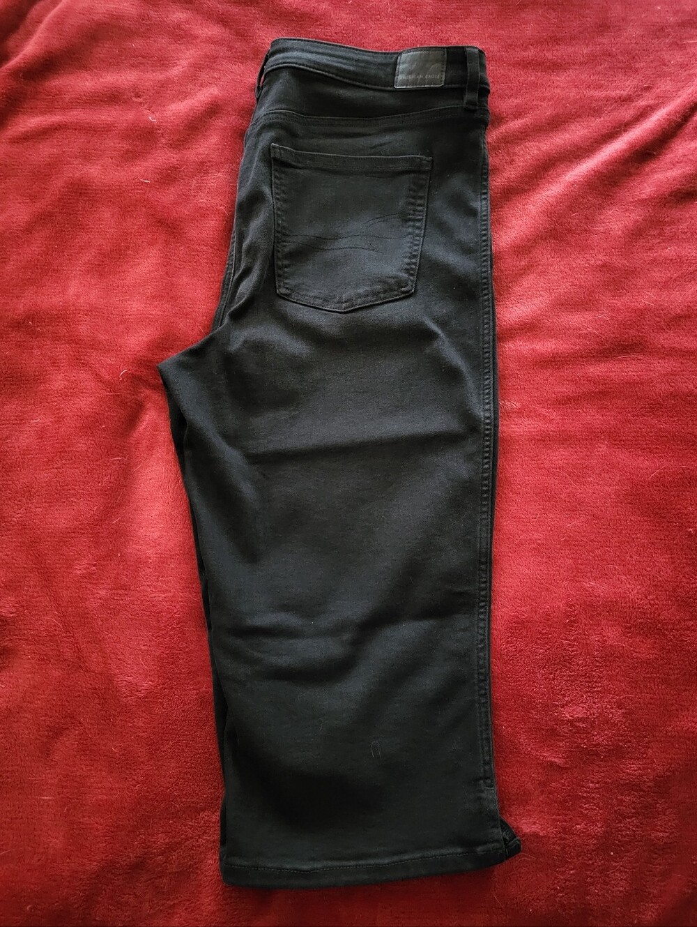American Eagle Capri~Black Denim Super Stretch~Size 16~NWOT.
